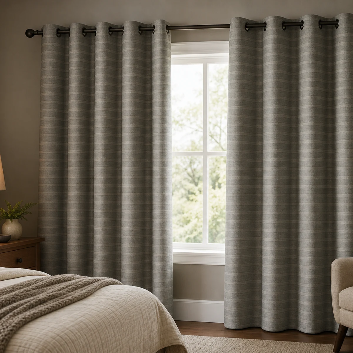 Abri Grommet Crushed Sheer Curtain Panels (Set of 2)