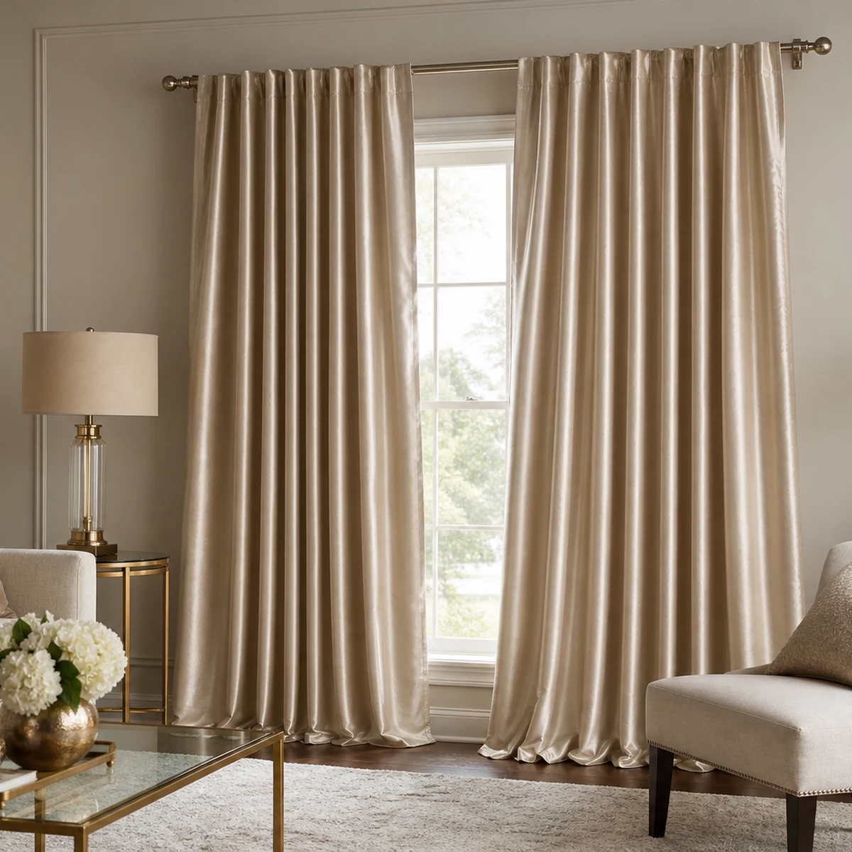 Galleria Room-Darkening Thermal Curtain Panels Tonal Stripe (Single)